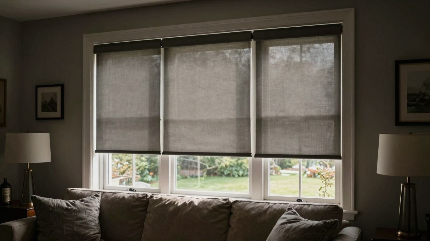 Stylish window shades in a modern Ridgewood home.