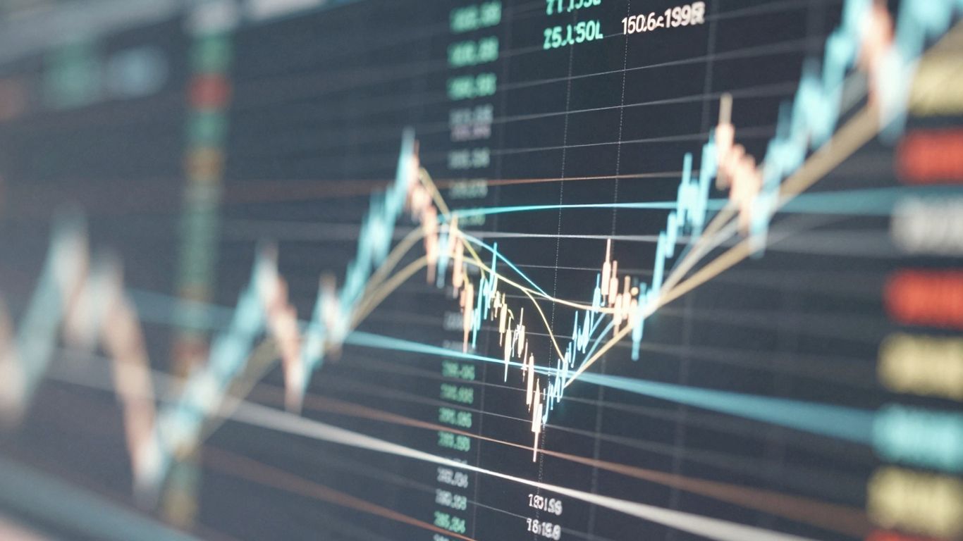 Abstract digital network with glowing lines and nodes.