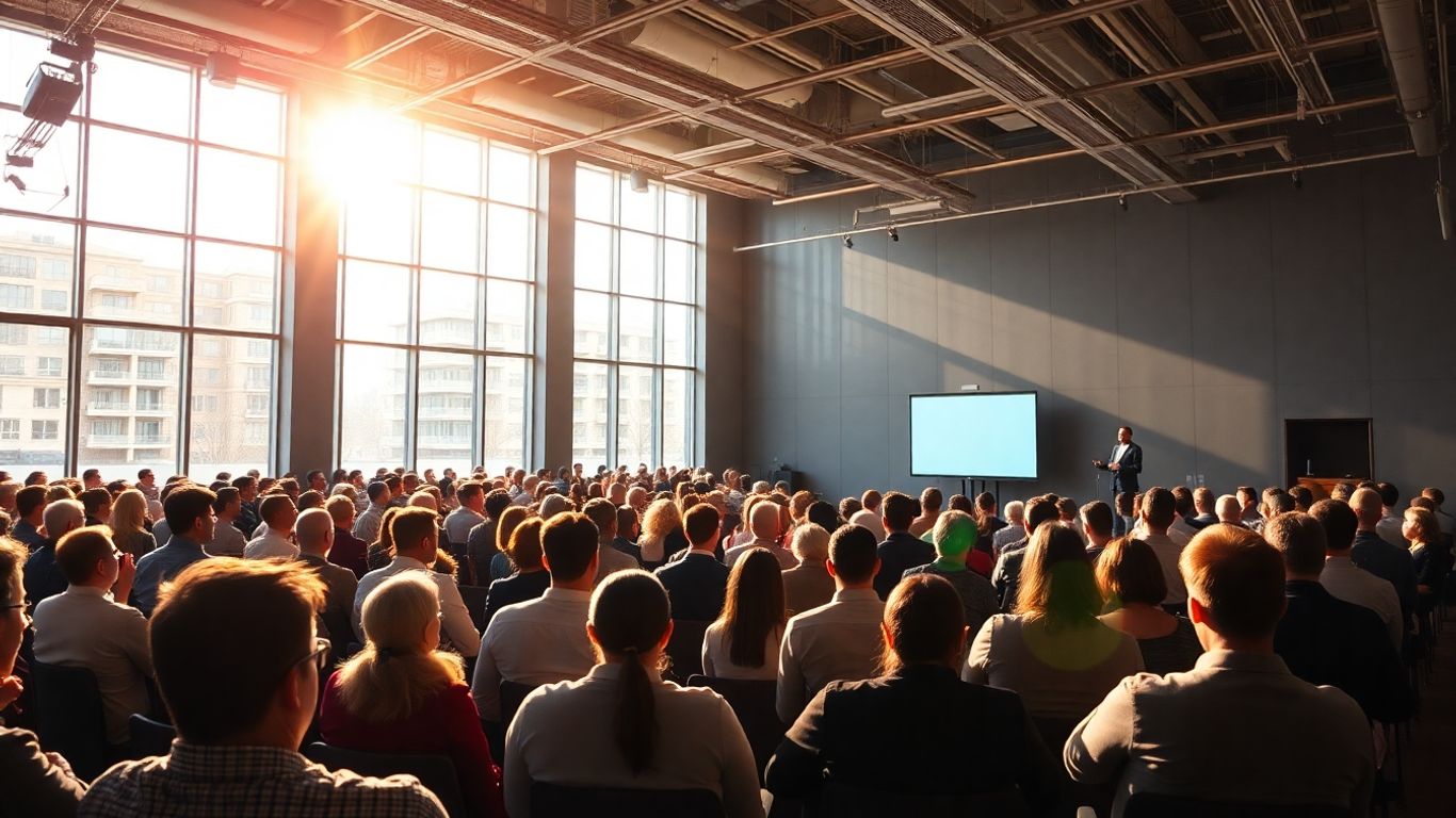 People attending a free dropshipping seminar for e-commerce success.
