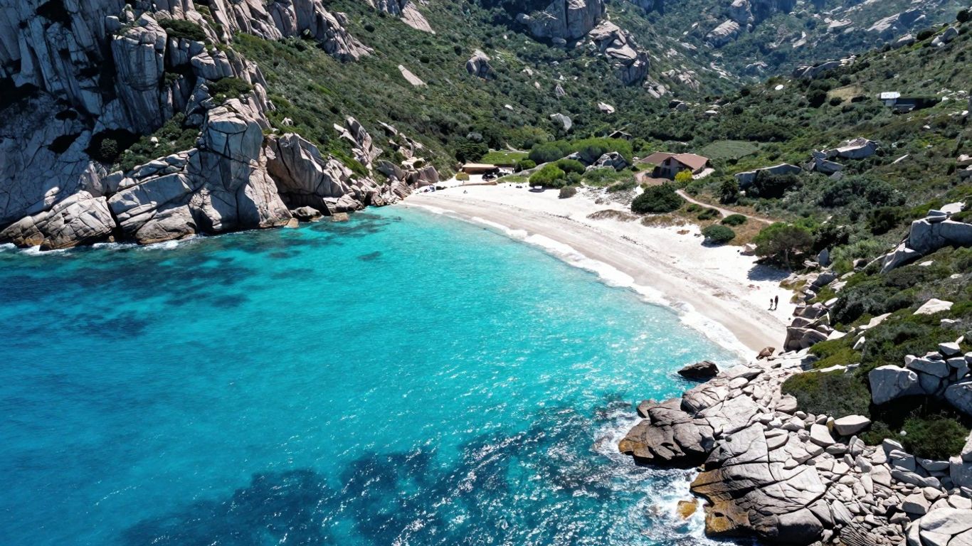 Sardinia's stunning coastline with turquoise waters and secluded coves.