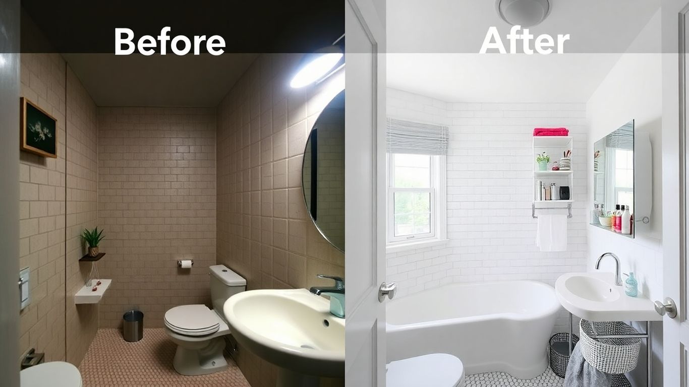 Small bathroom before and after stunning makeover
