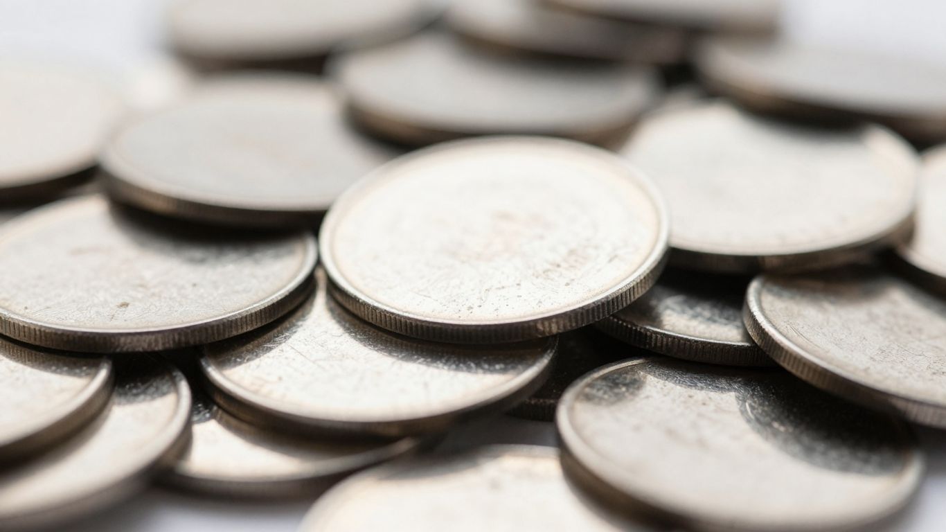 Silver rounds piled up