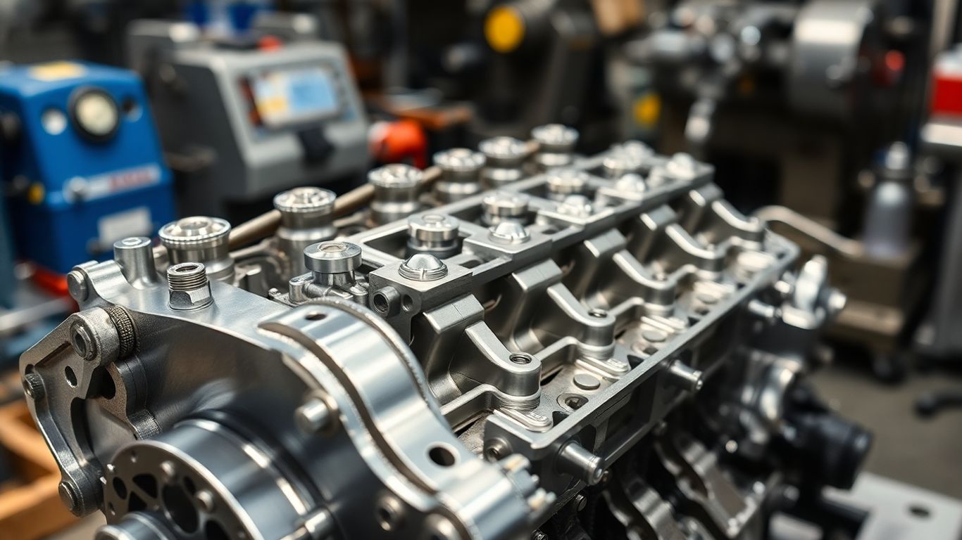 Engine block and precision machining tools