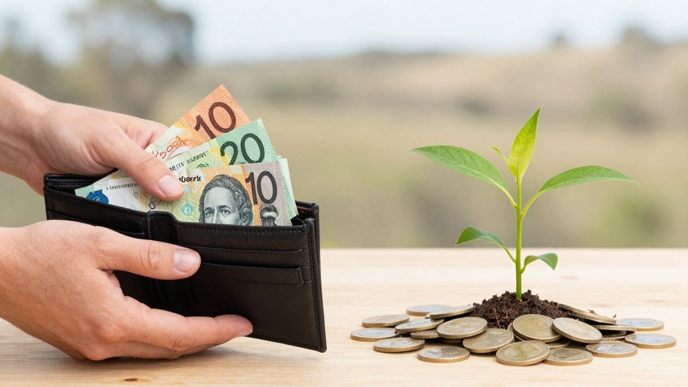 Australian person managing money and growing savings.