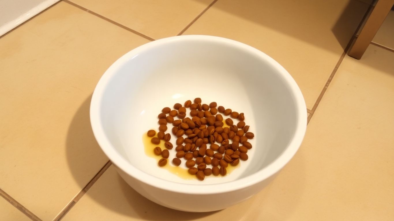 Leak-proof cat food bowl on a clean floor.