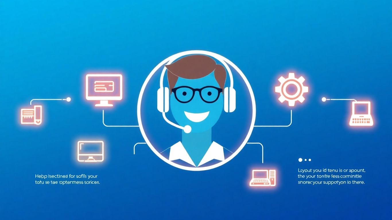 IT support technician helping with computer issues.