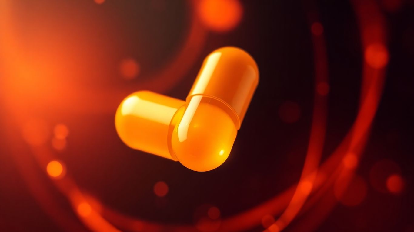 Bio-Quinone Q10 capsule with energetic light swirls.