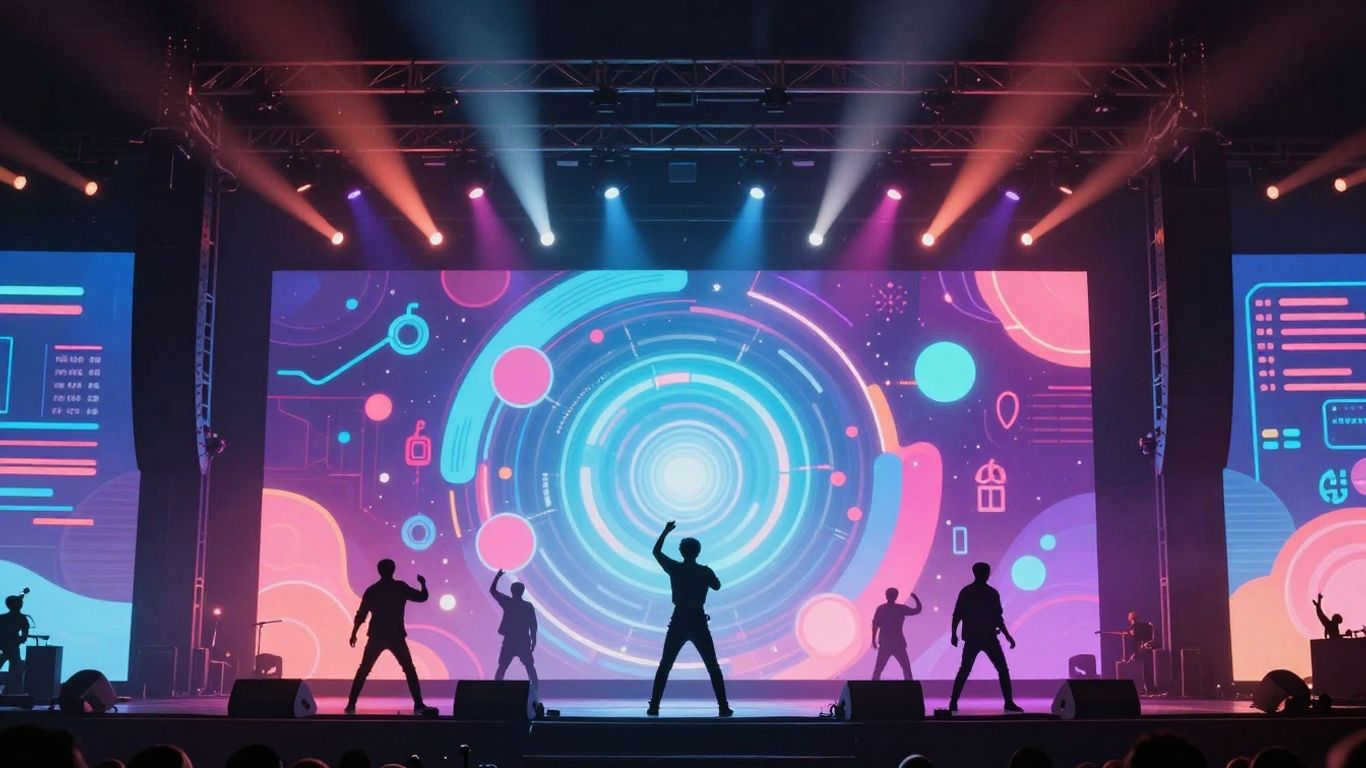 Diverse entertainment examples: live shows and digital delights.