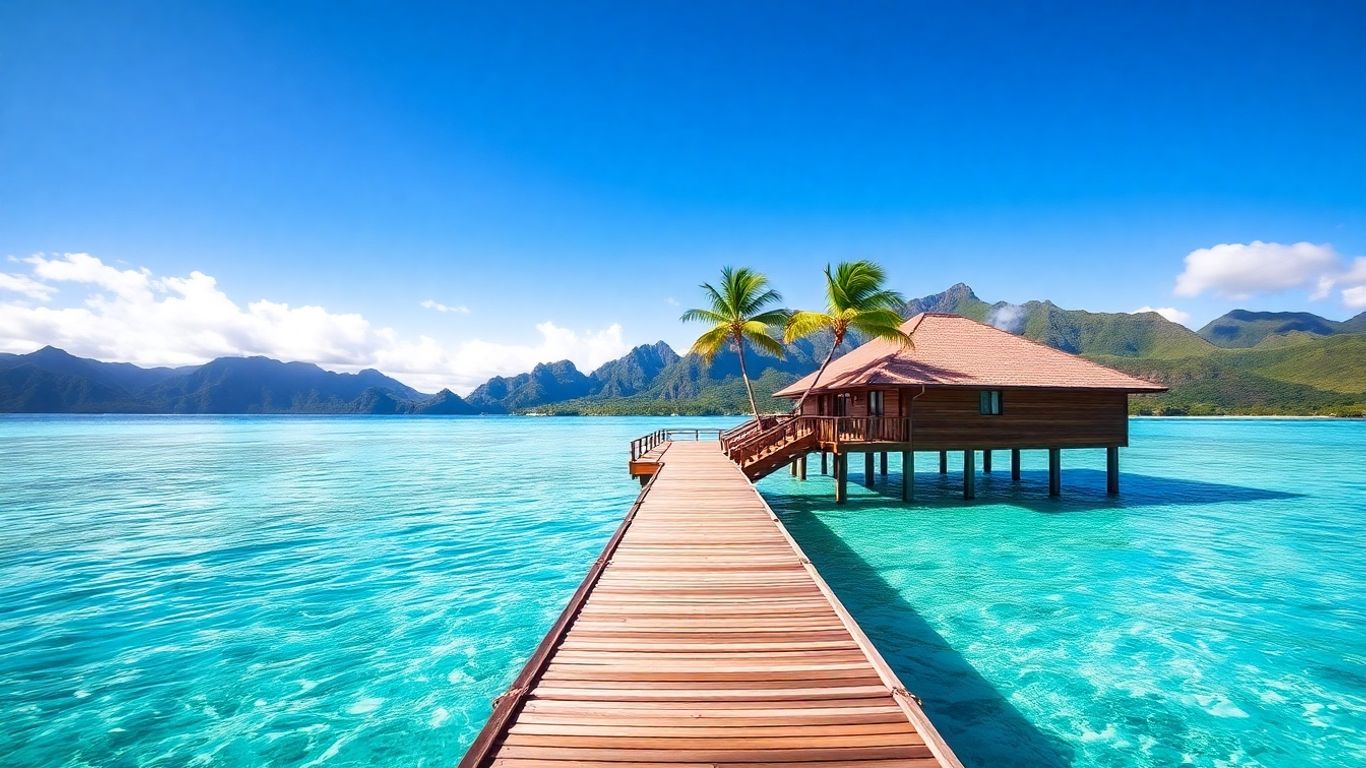 Overwater bungalow at Pension Hakamanu Lodge, Tahiti