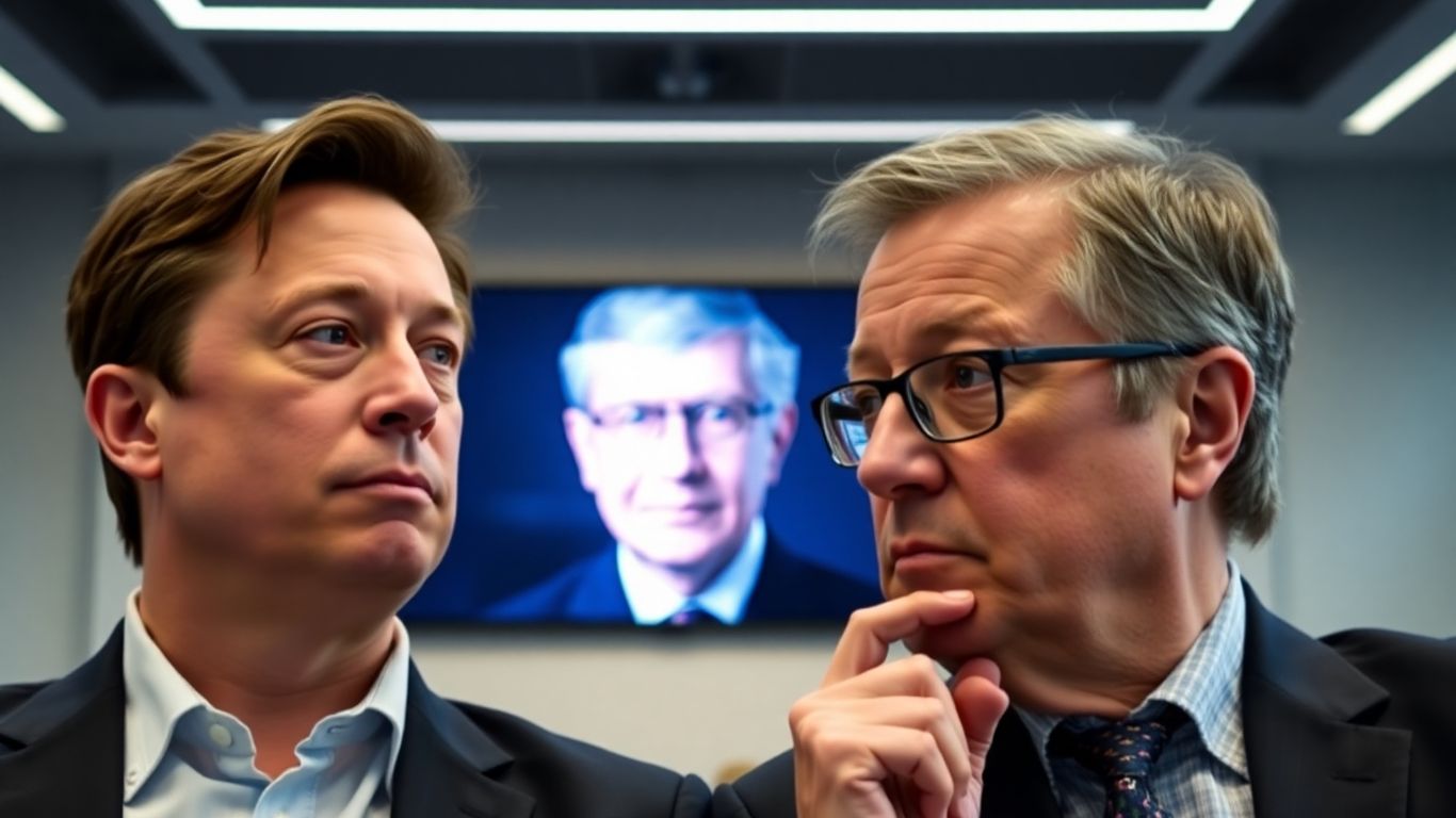 Elon Musk and Peter Thiel in serious discussion.