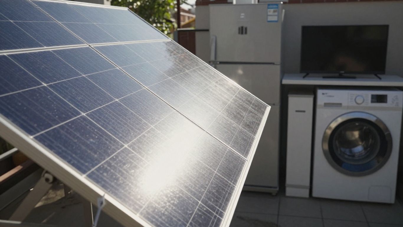 Panneau solaire alimentant des appareils ménagers