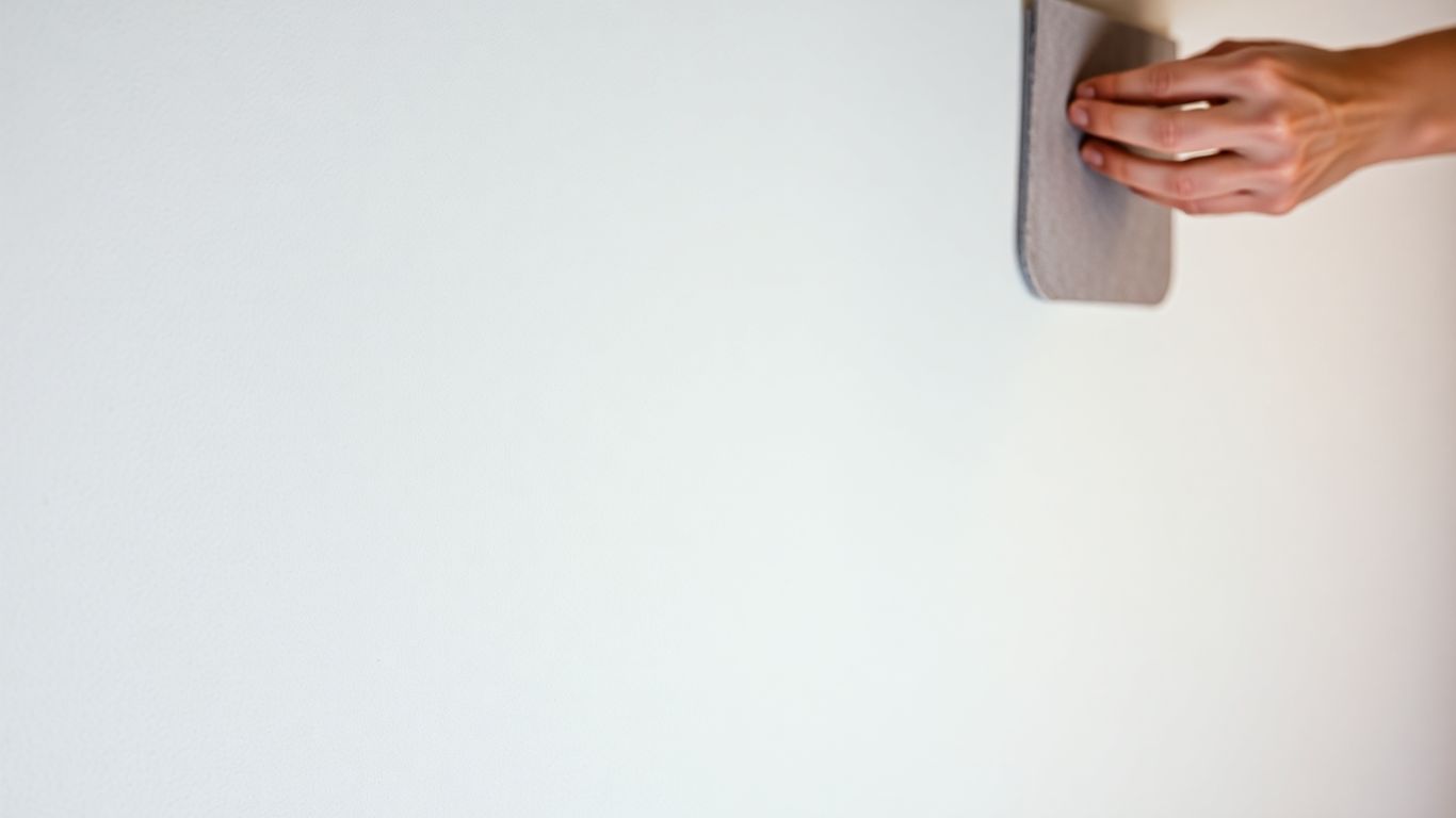 Smooth wall surface after patching and sanding.