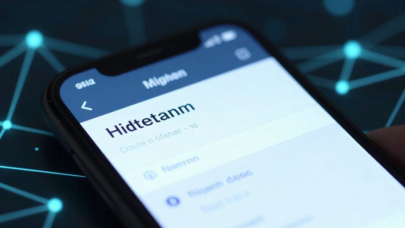 Digital blockchain wallet interface with glowing network lines.