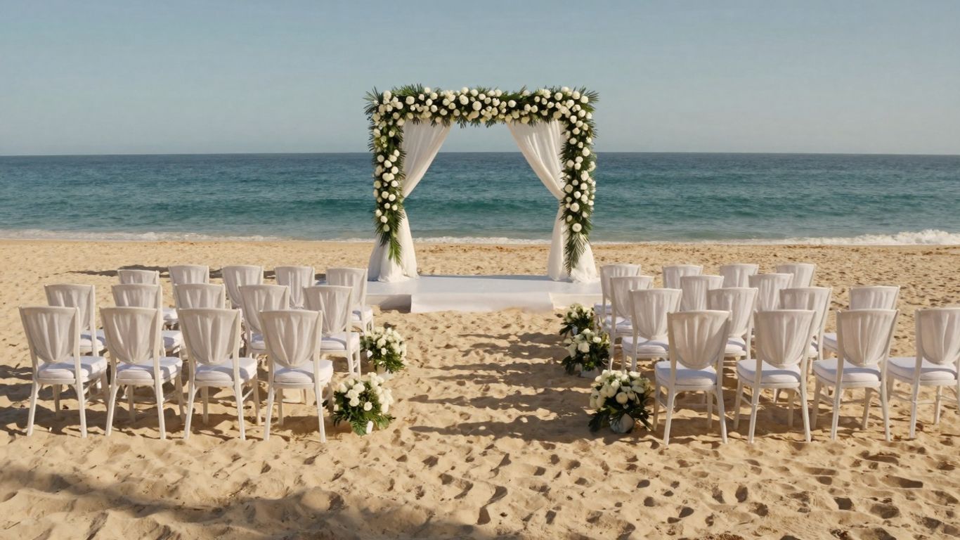 Marquis Los Cabos oceanfront wedding ceremony setup