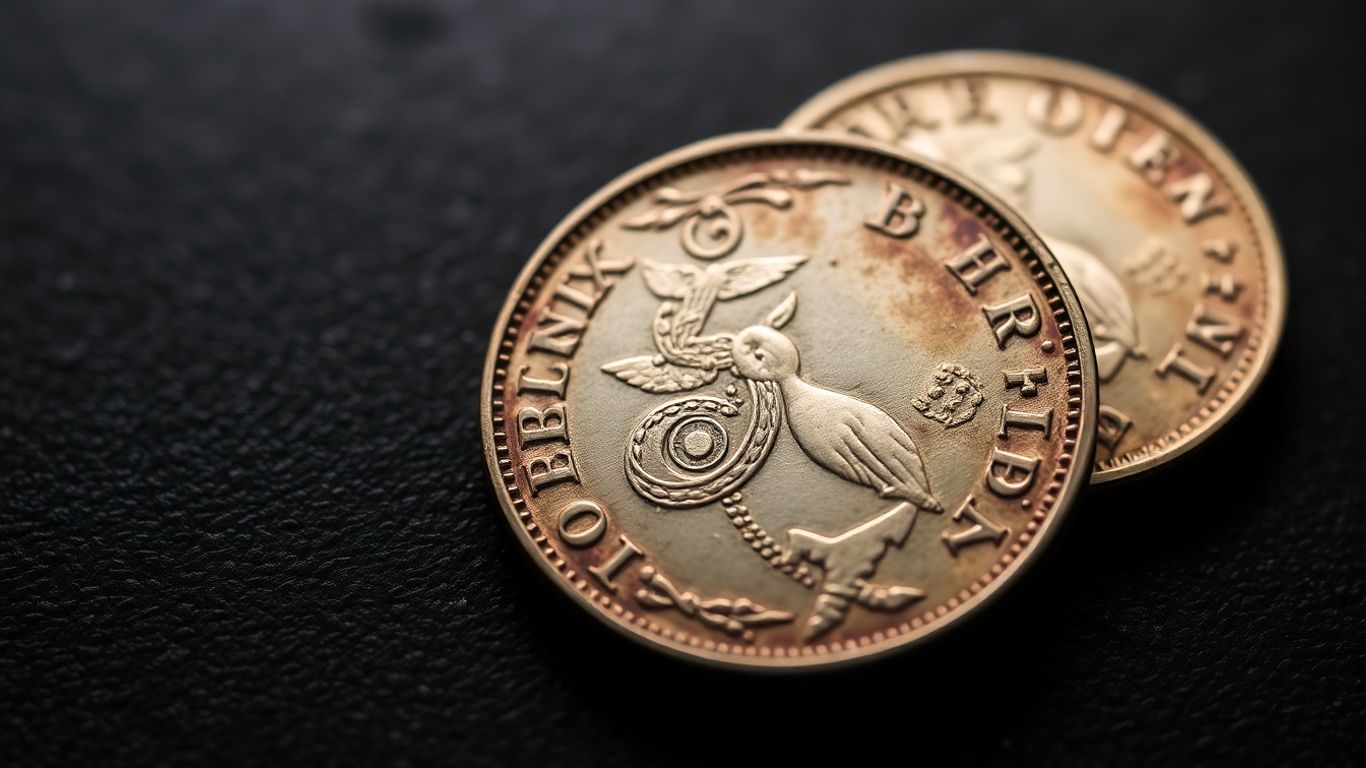 Close-up of a graded coin with detailed surface.