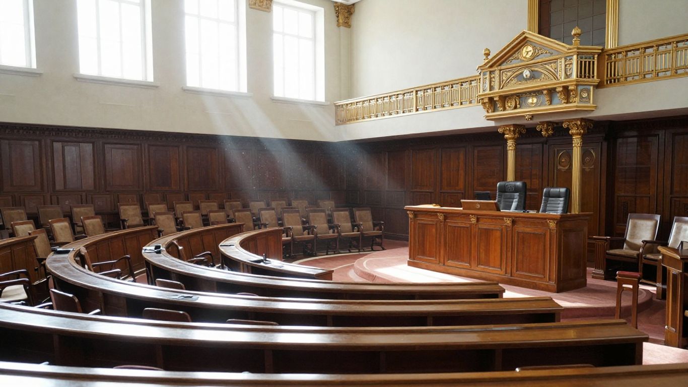 Interiorul clădirii Parlamentului României.