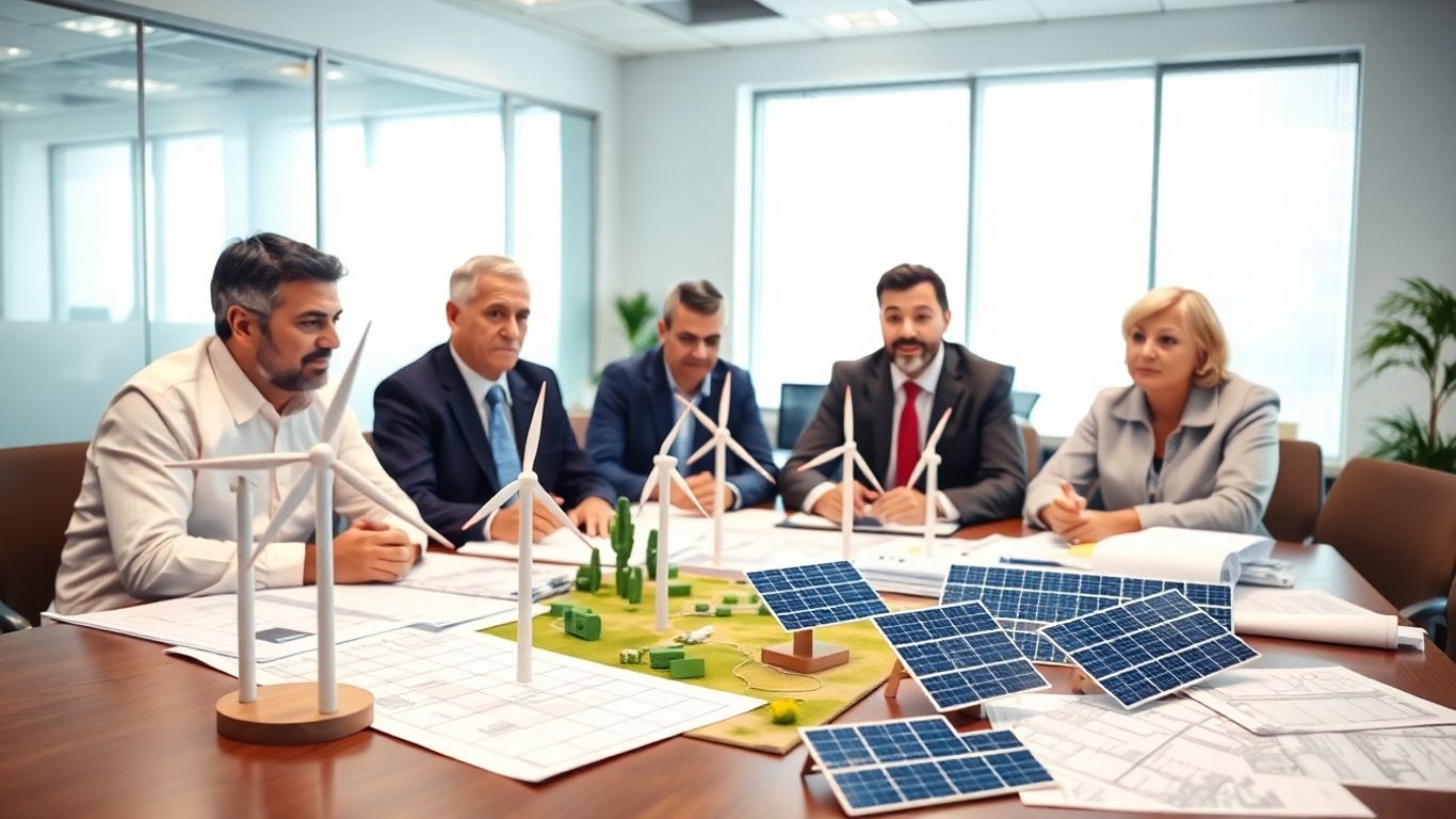 Experts évaluent projets énergie solaire et éolienne pour subventions.