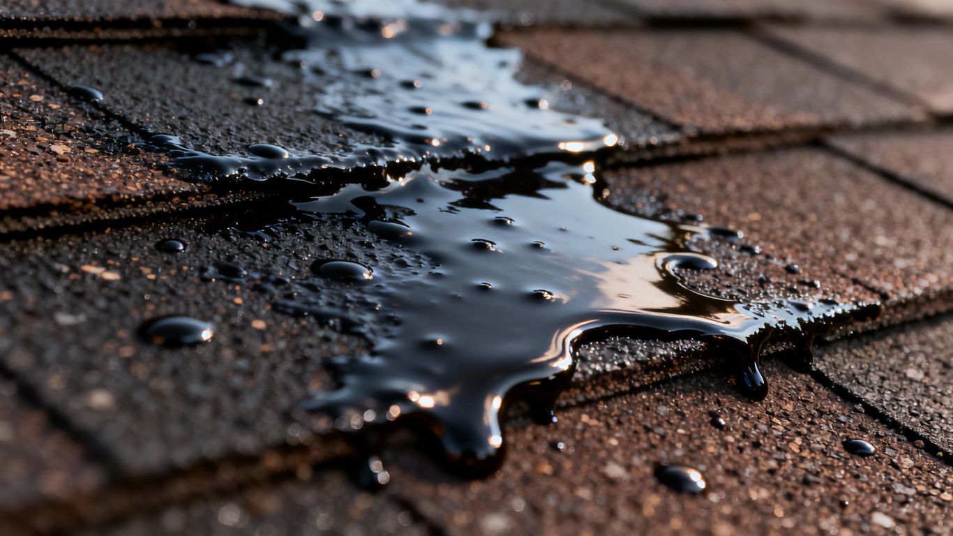 Roof being sealed against winter weather.