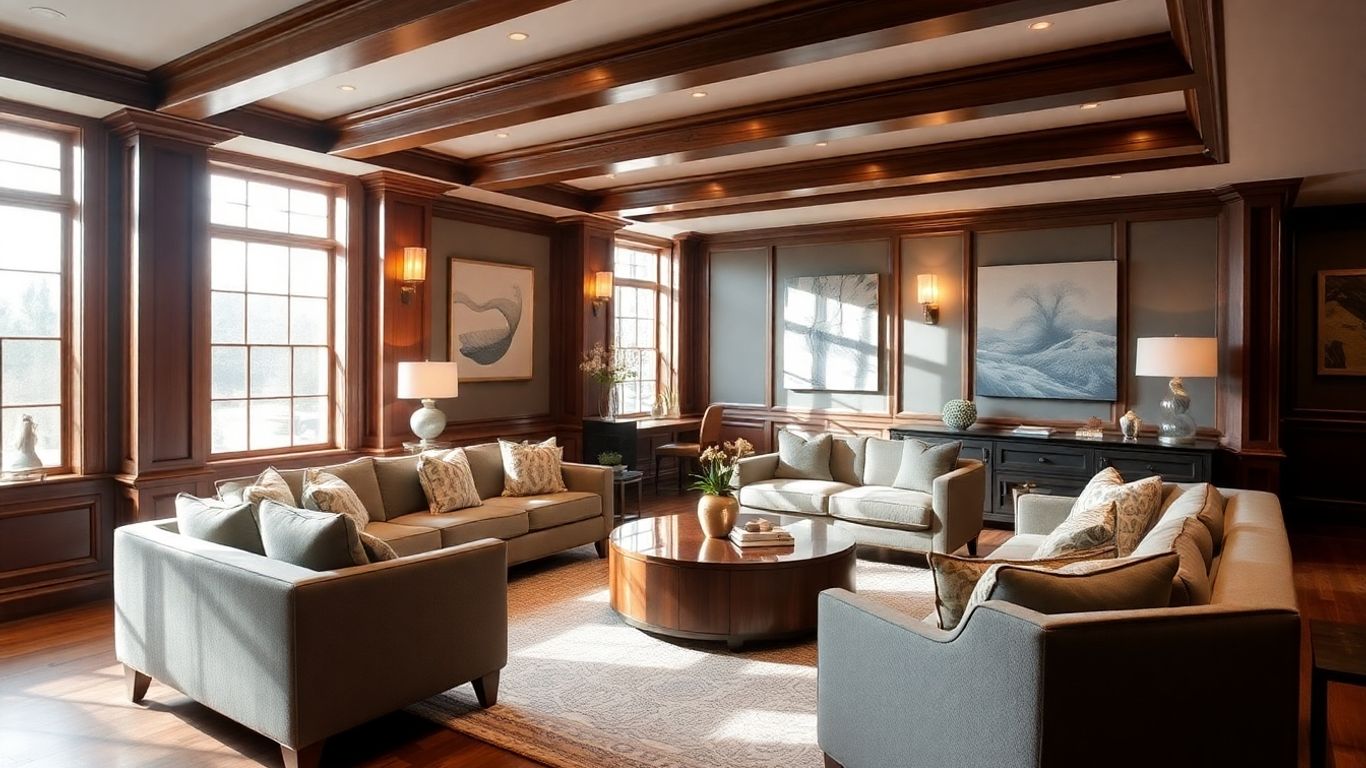 Remodeled Ansley Park basement living space.