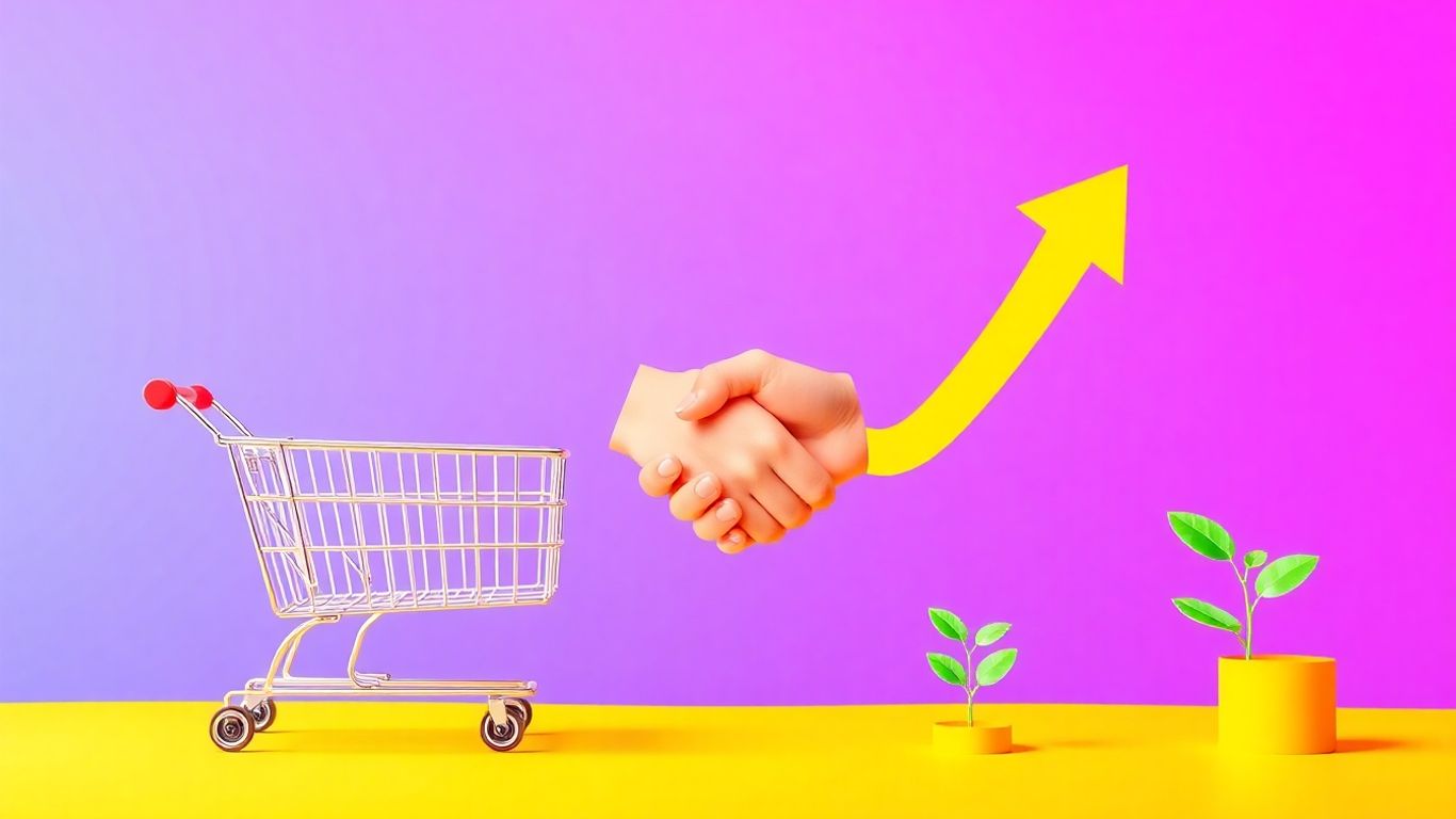 Customer journey from purchase to sale with growth.