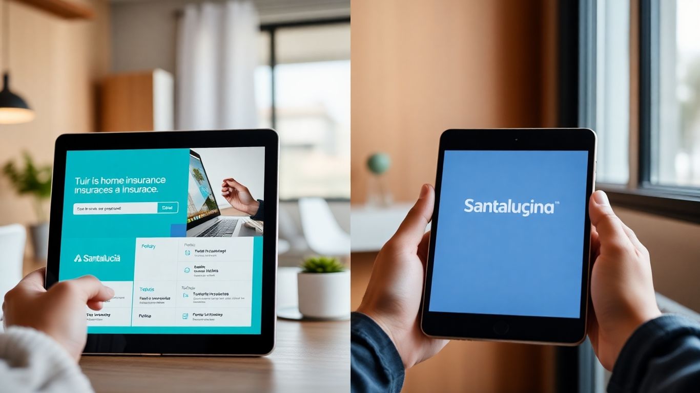 Comparativa visual de seguros de hogar: Tuio, Santalucía, Pelayo.