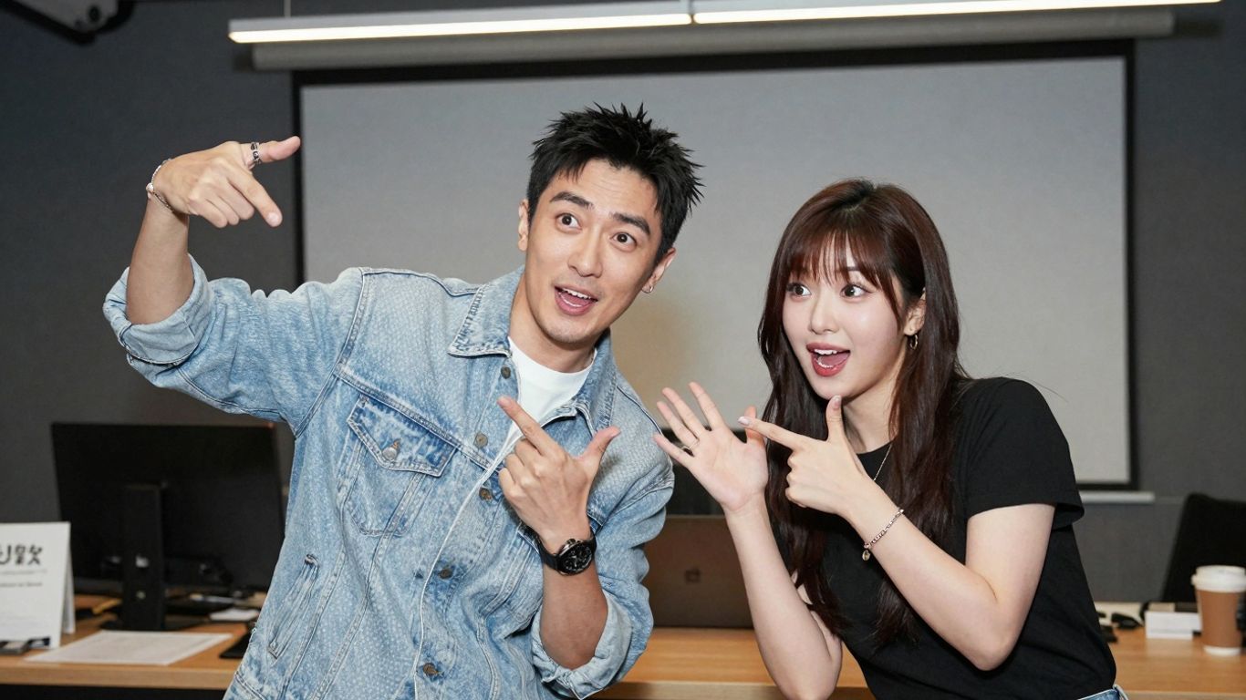 Influenceri și vedete colaborând la proiecte creative.