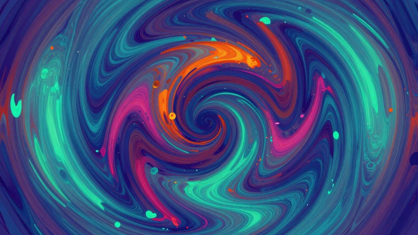 Abstract digital art with swirling colors and dynamic shapes.