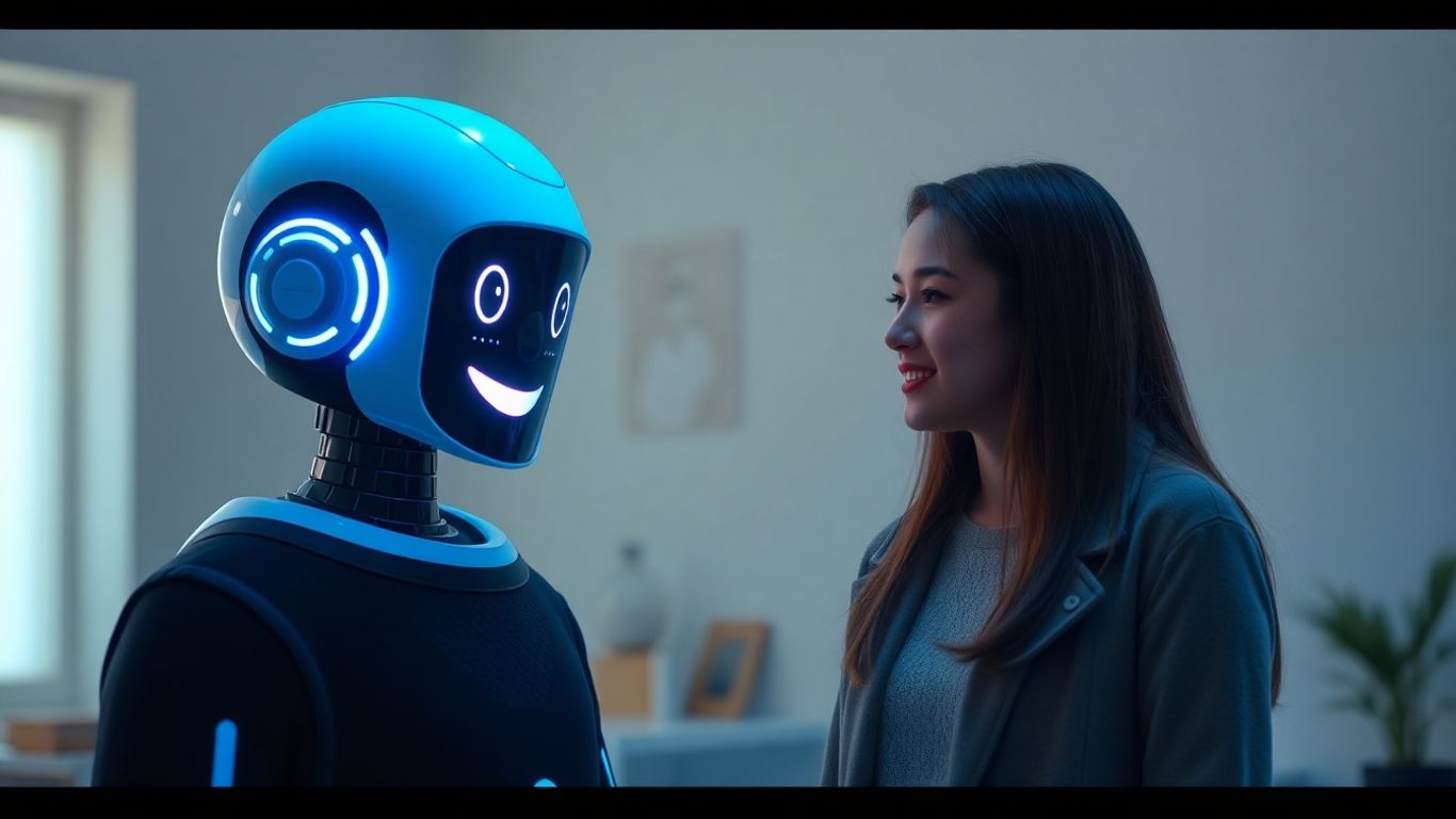 Chatbot interface connecting with a person digitally.