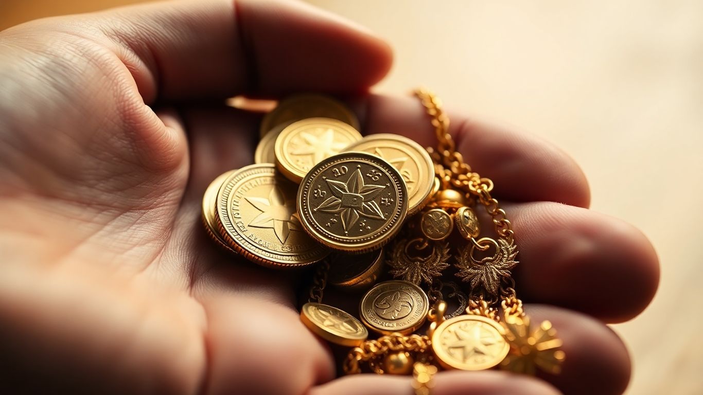 黄金首饰和金币