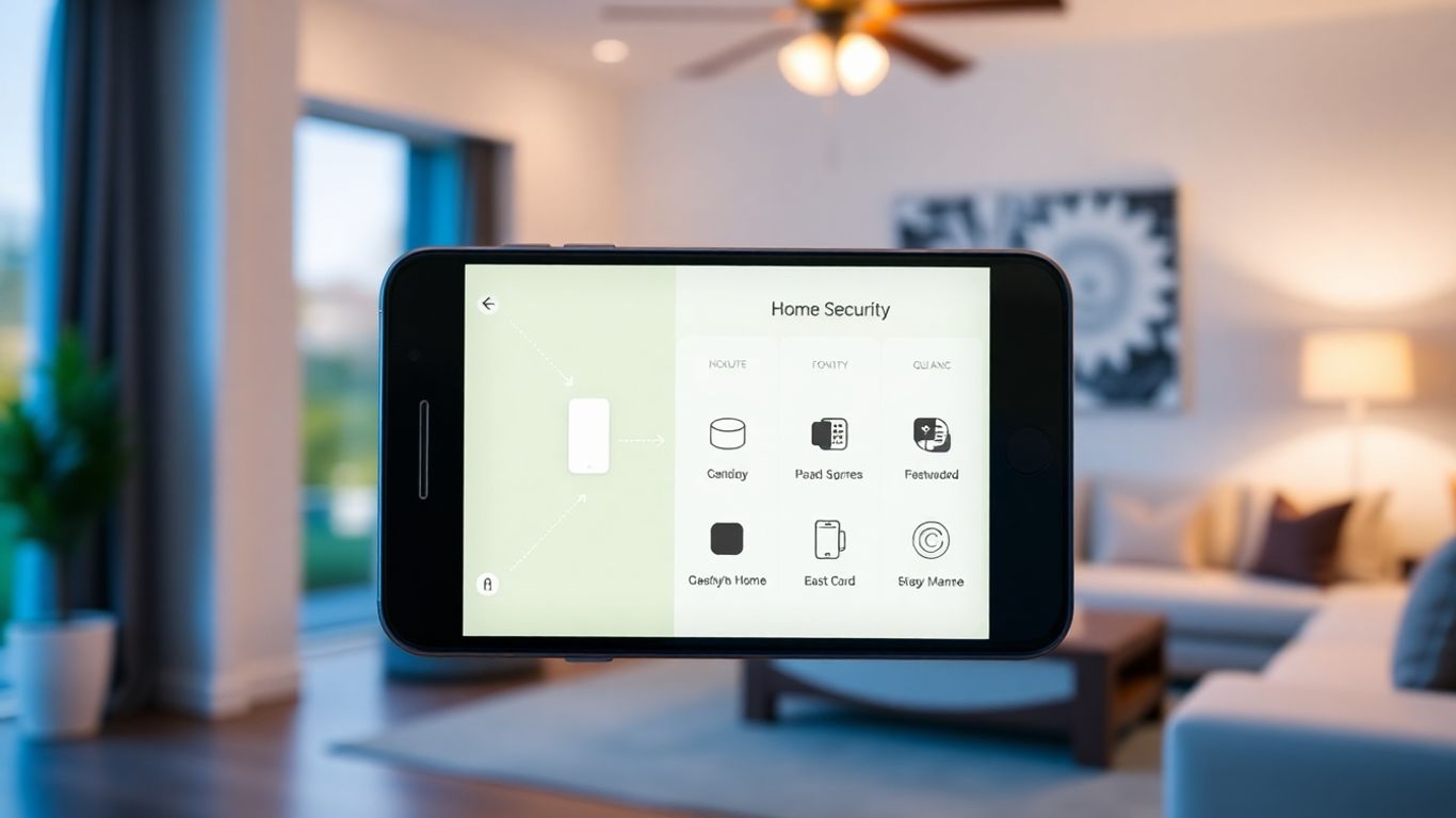 Langaroo app on a smartphone in a modern home.