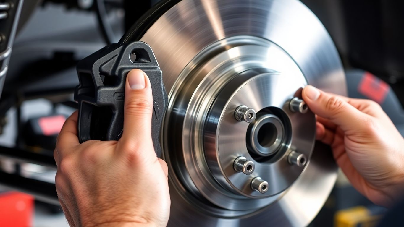 Chrysler brake system inspection close-up