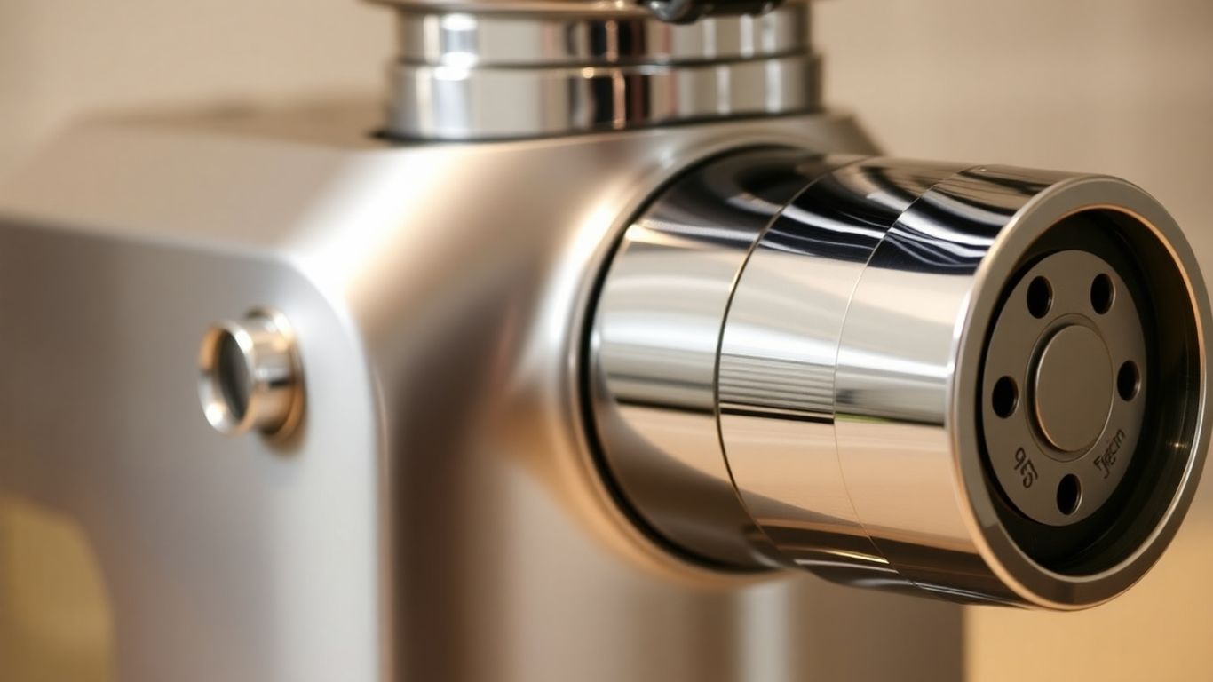 Fracino Grinder F6 Series metallic body with chrome accents.