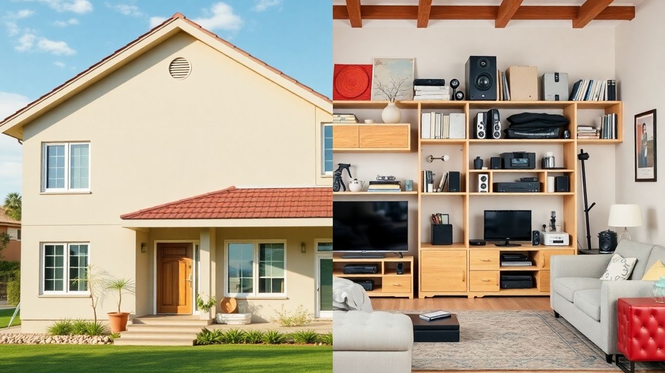 Casa dividida: exterior vs interior, seguro de hogar.