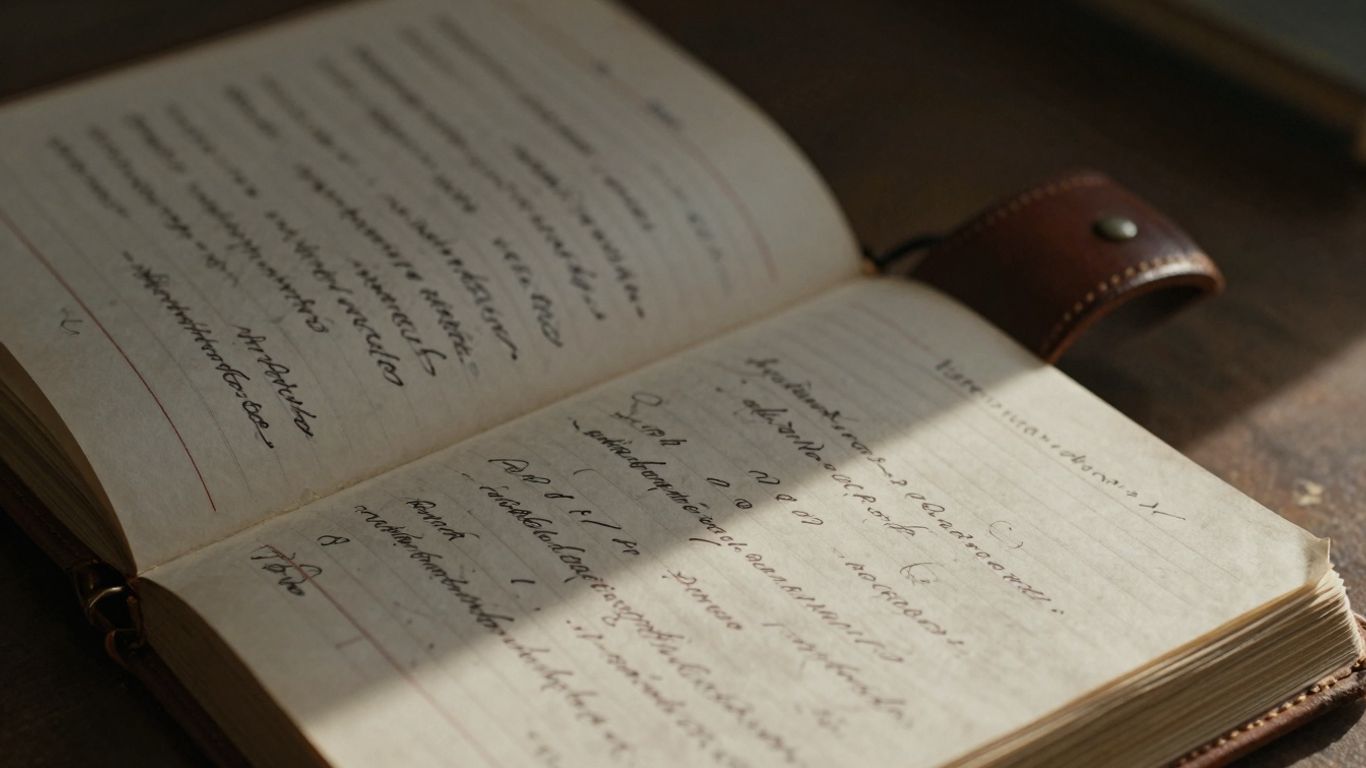 Vintage ledger book with handwritten entries.