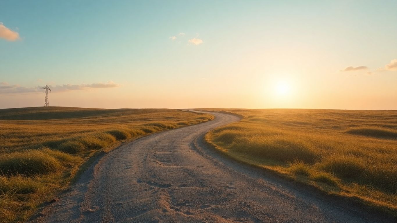 Caminho para um horizonte brilhante e esperançoso.
