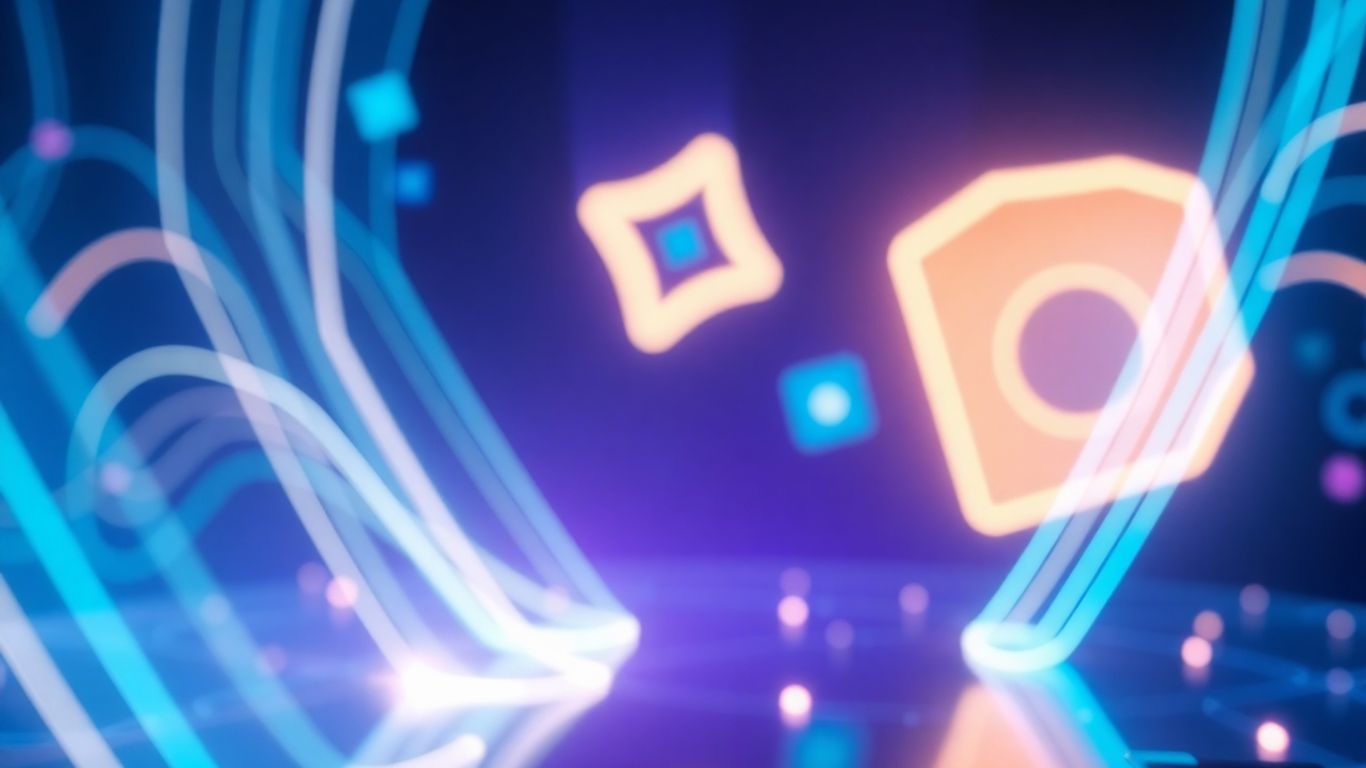 Futuristic AI interface for video generation.