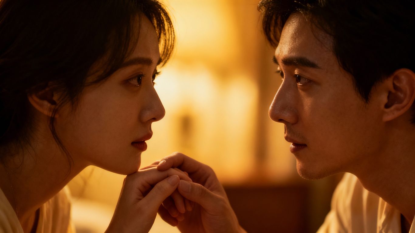 Couple communicating with understanding and connection.