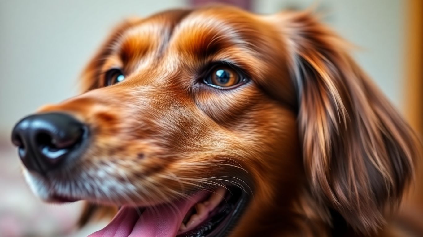 Dog with a shiny, healthy coat