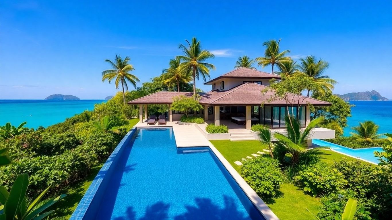 Exclusive villa with infinity pool overlooking the sea.
