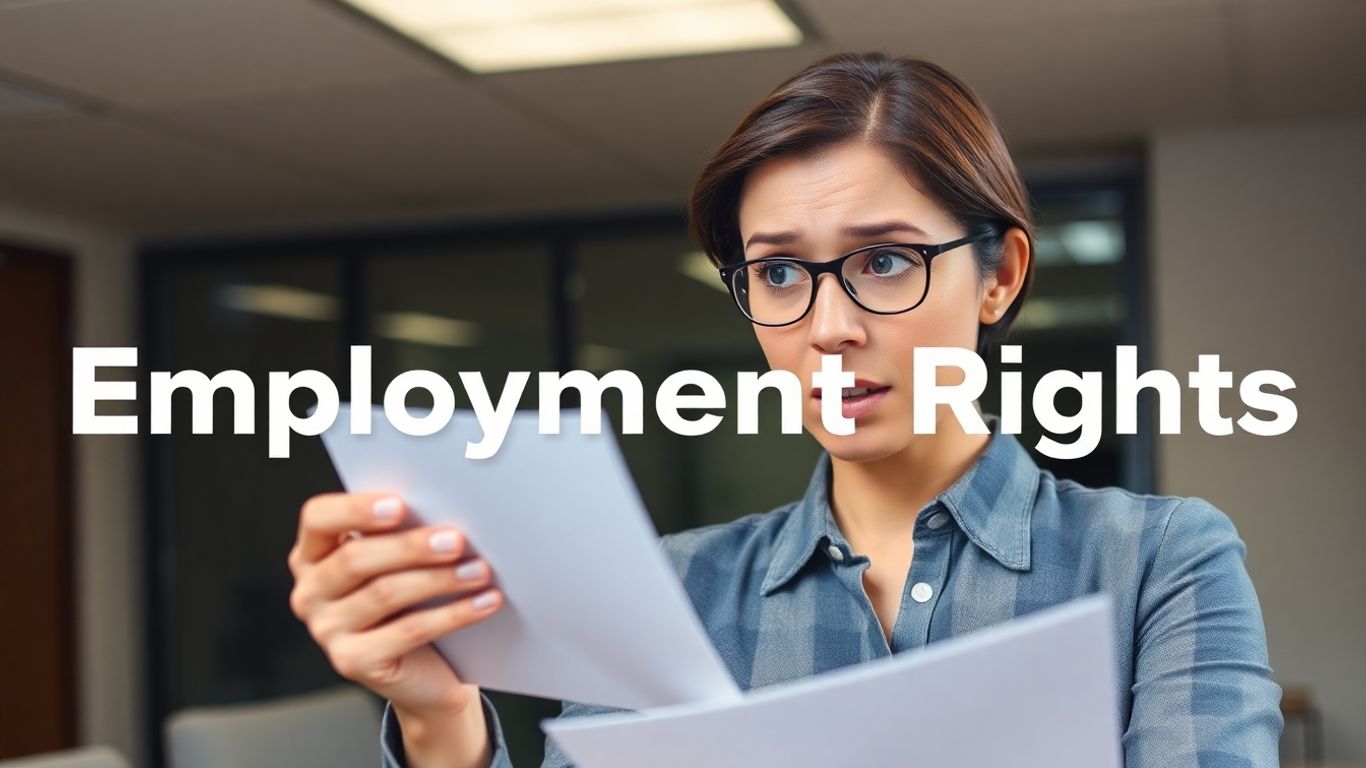 Angajat primind document oficial de concediere.