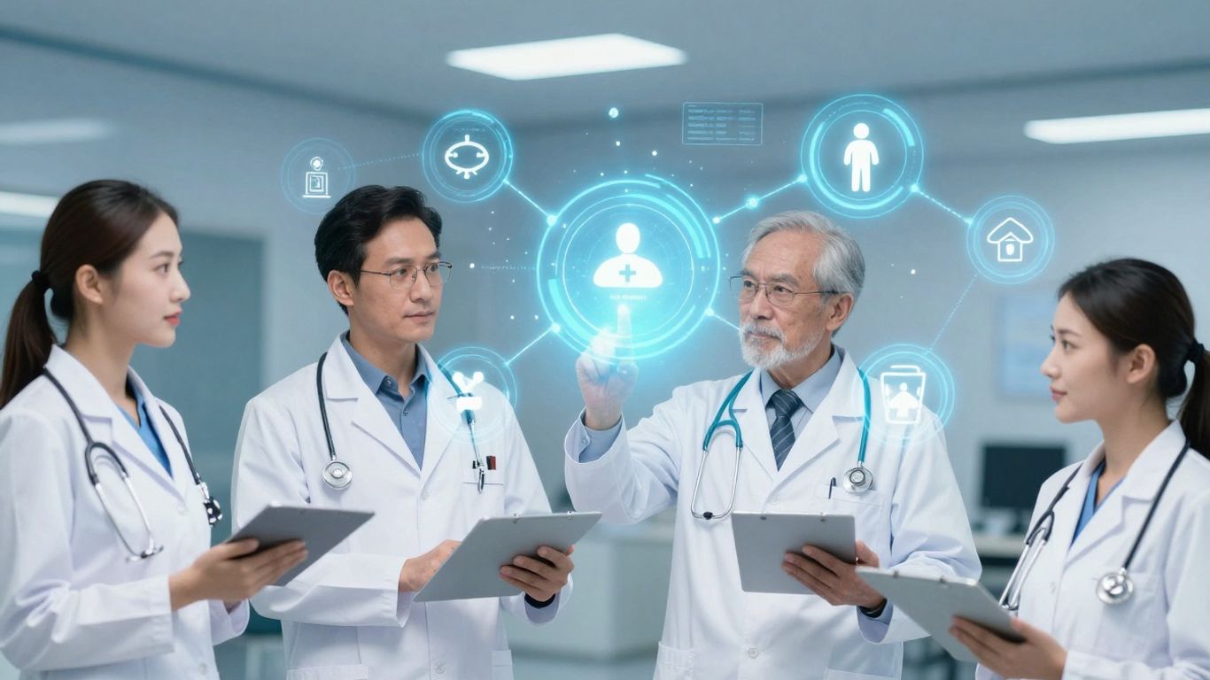 Healthcare IT support improving patient care with technology.