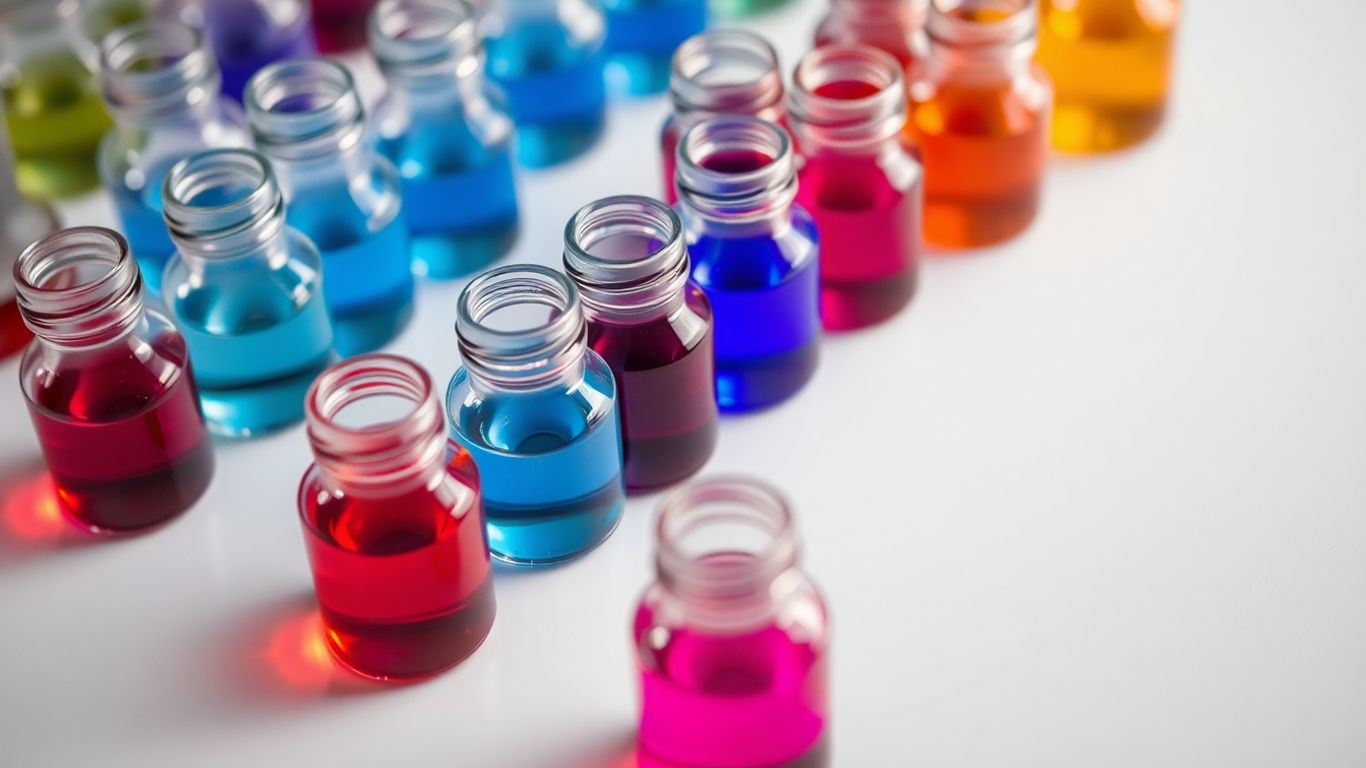 Vials of colorful liquids for SARMs.