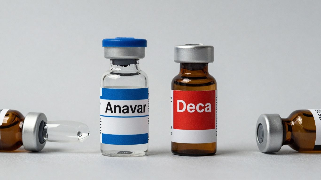 Anavar and Deca vials side-by-side.