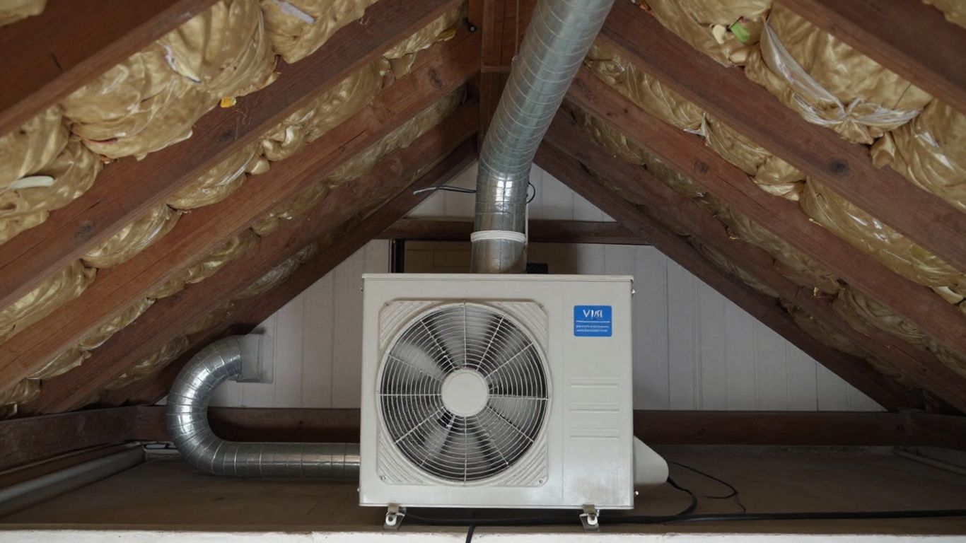 Système VMI dans un grenier avec conduits d'air.