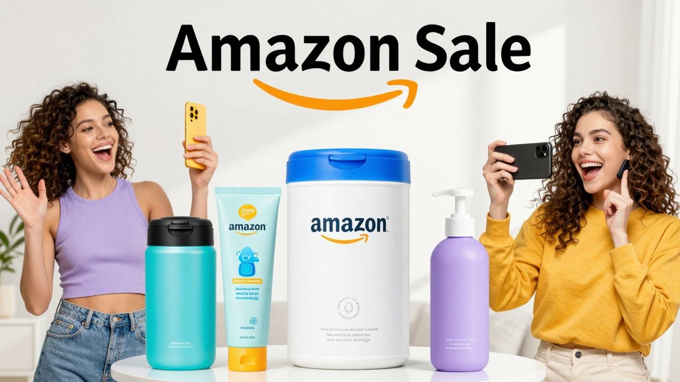 Amazon products arranged attractively for high sales.