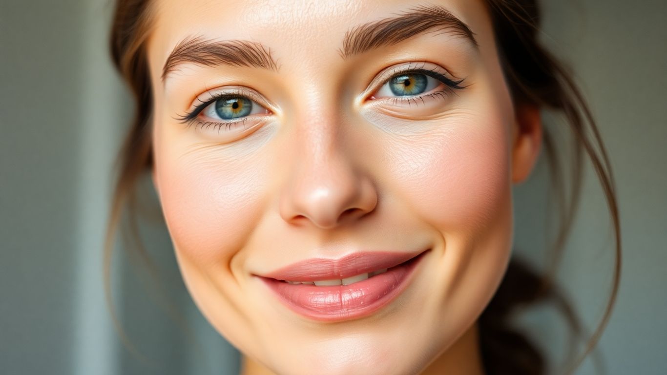 Woman with even-toned, radiant skin