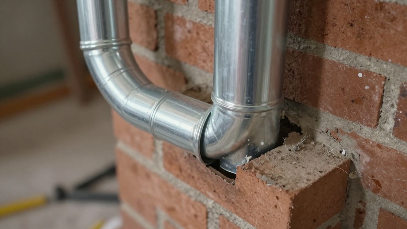 Installation d'un tubage de cheminée rigide dans une maçonnerie.