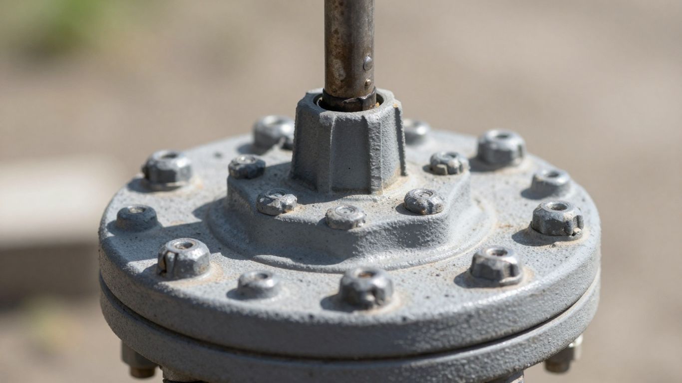 Well cap and seal protecting groundwater source.