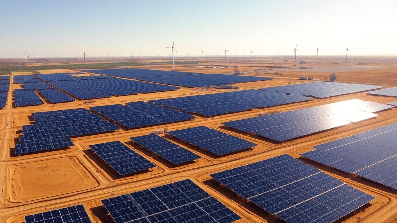 Panneaux solaires et éoliennes en Chine