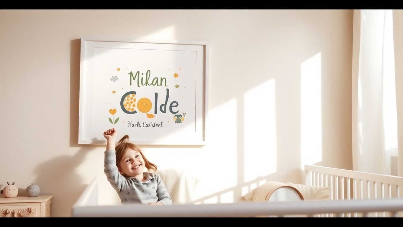 Nursery art with child